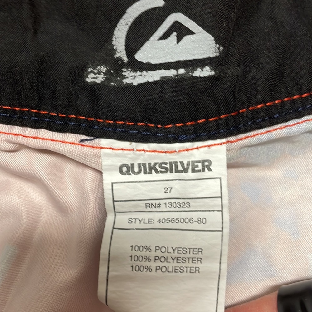 Quicksilver Swim Trunks Size 27 - Picture 3 of 3